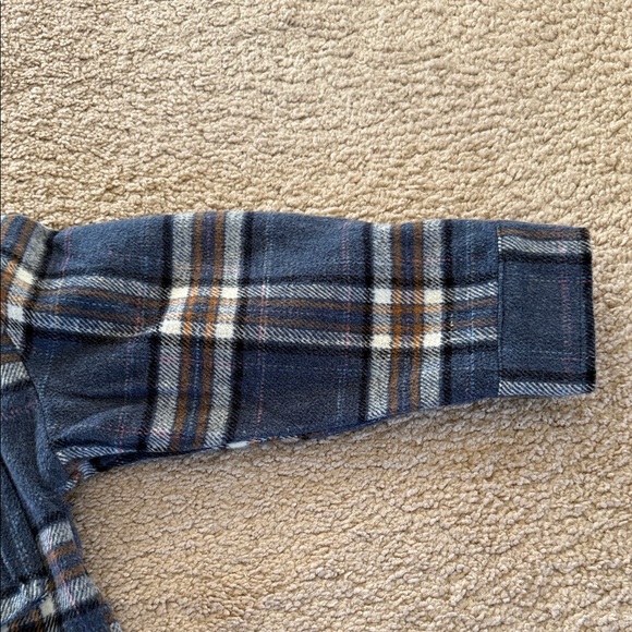 Pink Lily Blue and White Plaid Shirt Jacket - Picture 4 of 8